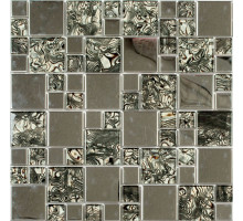 Мозаика метал стекло (15*48*8) 300*300 MS-611