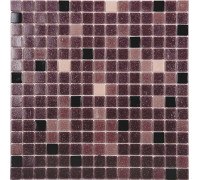 Мозаика стекло (сетка)(20*20*4)327*327,сиреневый фон от 1-9 COV05