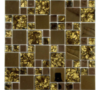 Мозаика метал стекло (15*48*8) 300*300 MS-612