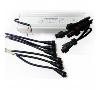 Трансформатор RGB 100Вт 12В для 6-ти светодиодных светильников 15(12)Вт типа TLQP