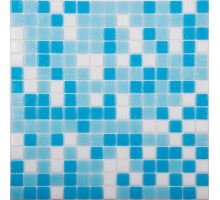 Мозаика стекло бело-сине-голубой (бумага)(20*20*4) 327*327 MIX2