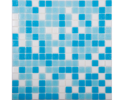 Мозаика стекло бело-сине-голубой (бумага)(20*20*4) 327*327 MIX2