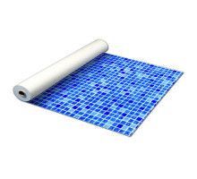 Пленка ПВХ ALKORPLAN 3000 противоскользящая Persia Blue (синяя мозаика), 1,8 мм, 1,65х12,6 м