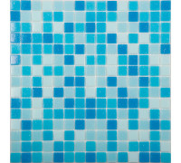 Мозаика стекло синий (бумага)(20*20*4) 327*327 MIX1
