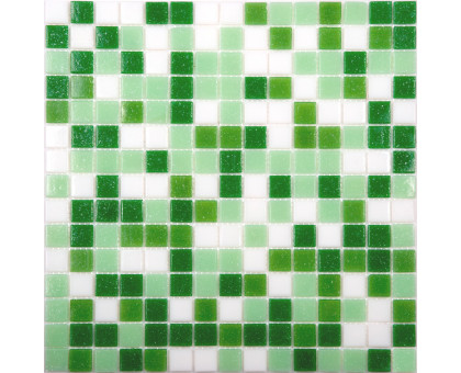 Мозаика стекло зеленый (бумага)(20*20*4) 327*327 MIX11