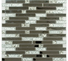 Мозаика метал стекло (15*48*98*6) 305*298 MS-605