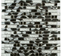 Мозаика метал стекло (15*48*98*6) 305*298 MS-606