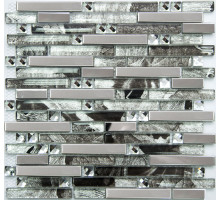 Мозаика метал стекло (15*48*98*8) 298*305 MS-623