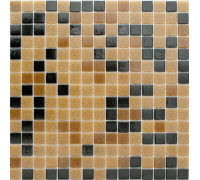 Мозаика стекло черно-коричневый (бумага)(20*20*4) 327*327 MIX8