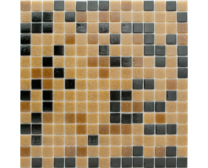 Мозаика стекло черно-коричневый (бумага)(20*20*4) 327*327 MIX8