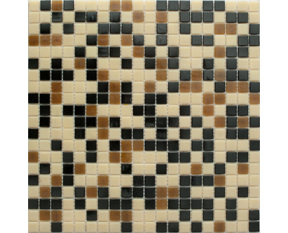 Мозаика стекло черно-коричневый (сетка)(10*10*4) 327*327 MIX15