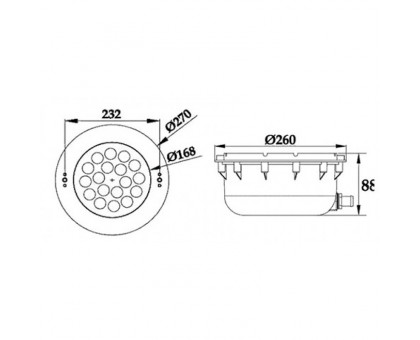 Светильник N607V, LED, белый холодный, встраиваемый, пленка, AISI304/ABS, 30Вт, 12В AC /N607VP30W2S/